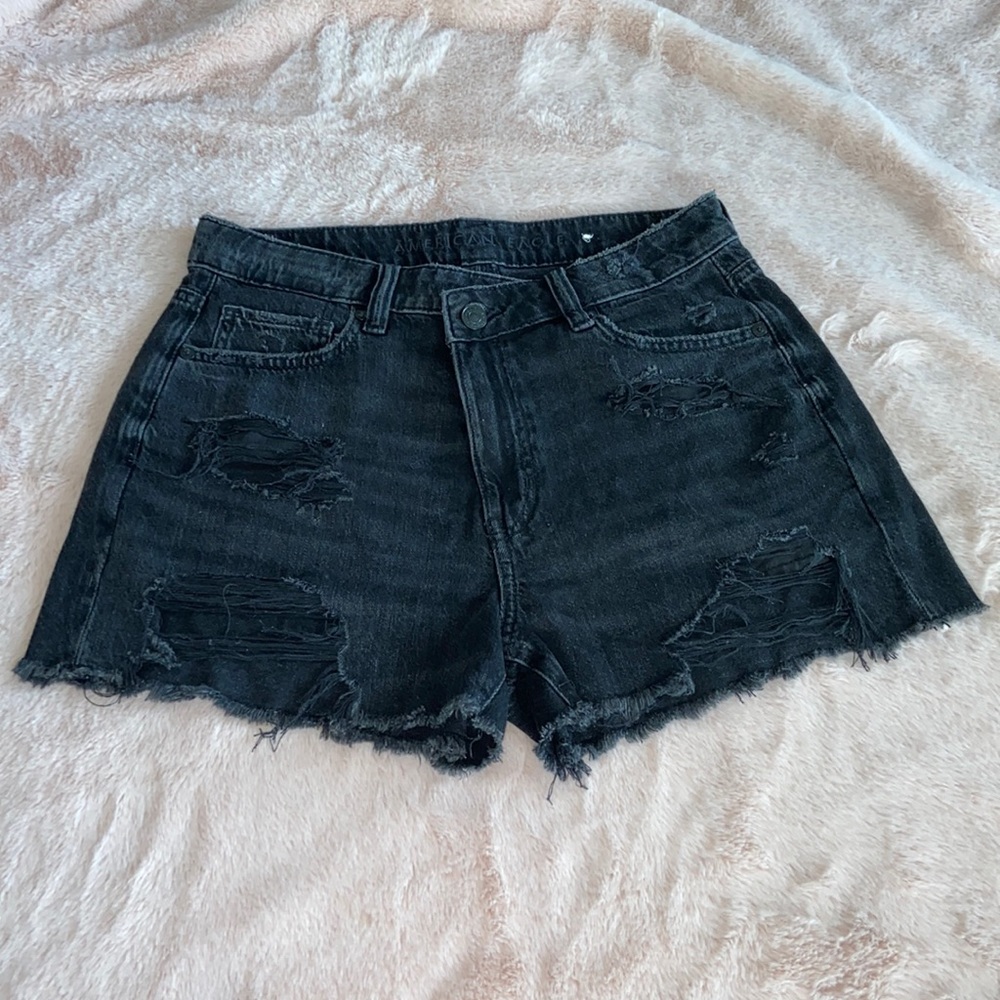 NWOT American Eagle black denim shorts